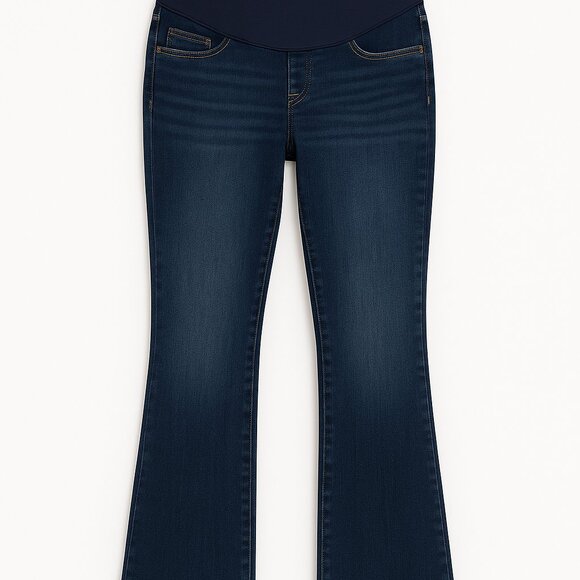 Universal Thread Maternity Bootcut Jeans Blue Denim Size 6 Regular Over-Belly - Picture 2 of 3